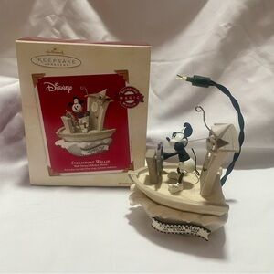 VTG Hallmark Ornament "Steamboat Willie" Disney's Mickey Mouse Magic 2003 W/Box